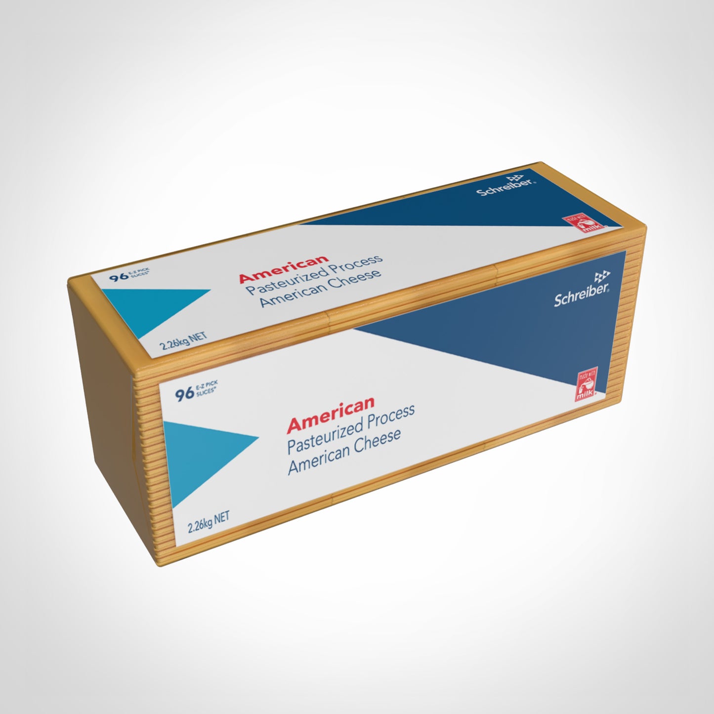 Schreiber American Pasteurized Process American Cheese Slices 2.26kg | 96 Slices