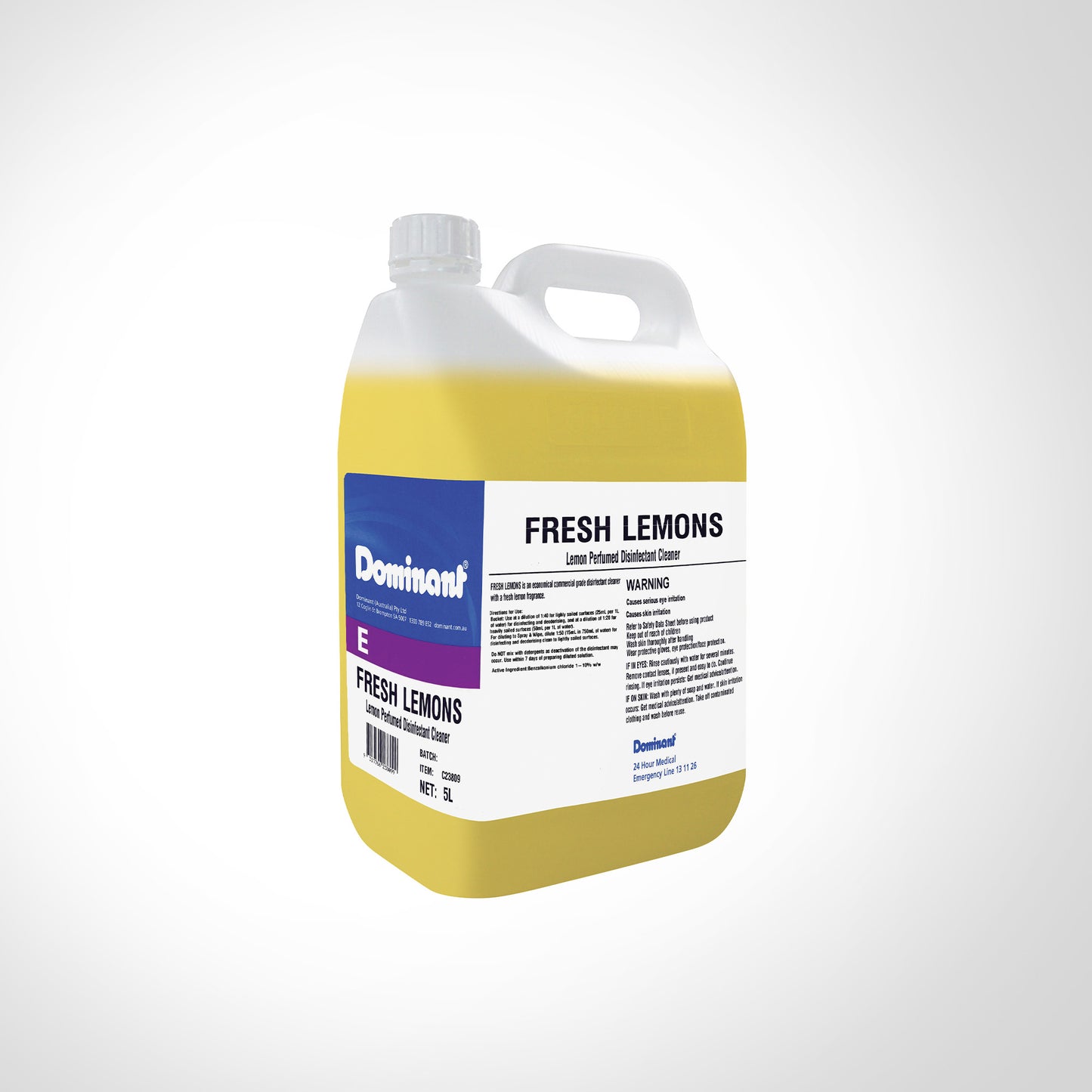 Dominant Fresh Lemons Lemon Perfumed Disinfectant Cleaner 5L