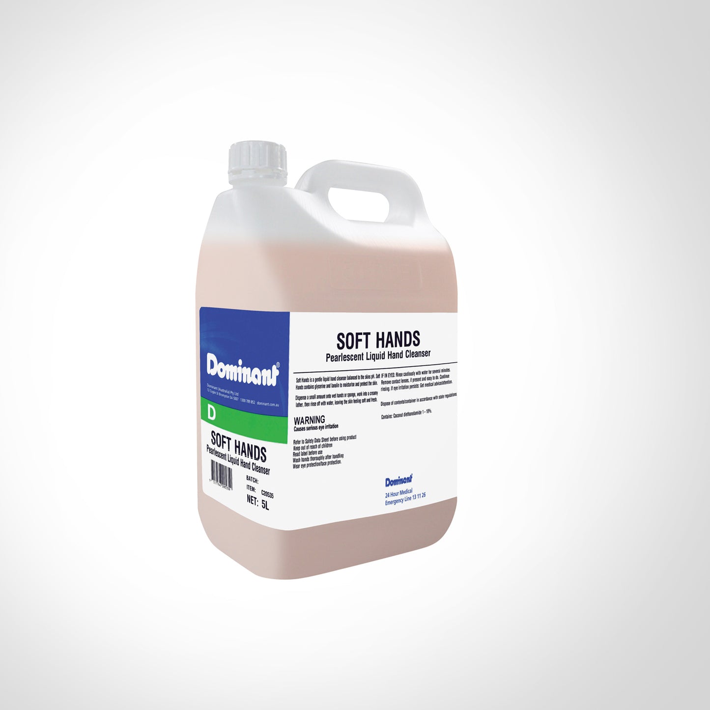 Dominant Soft Hands Pearlescent Liquid Hand Cleanser 5L