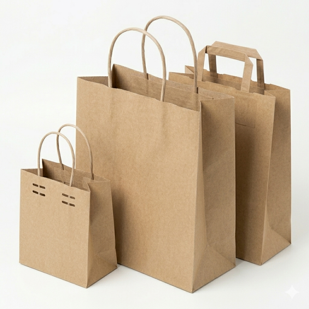 Brown Paper Takeaway Bags (Medium) x250