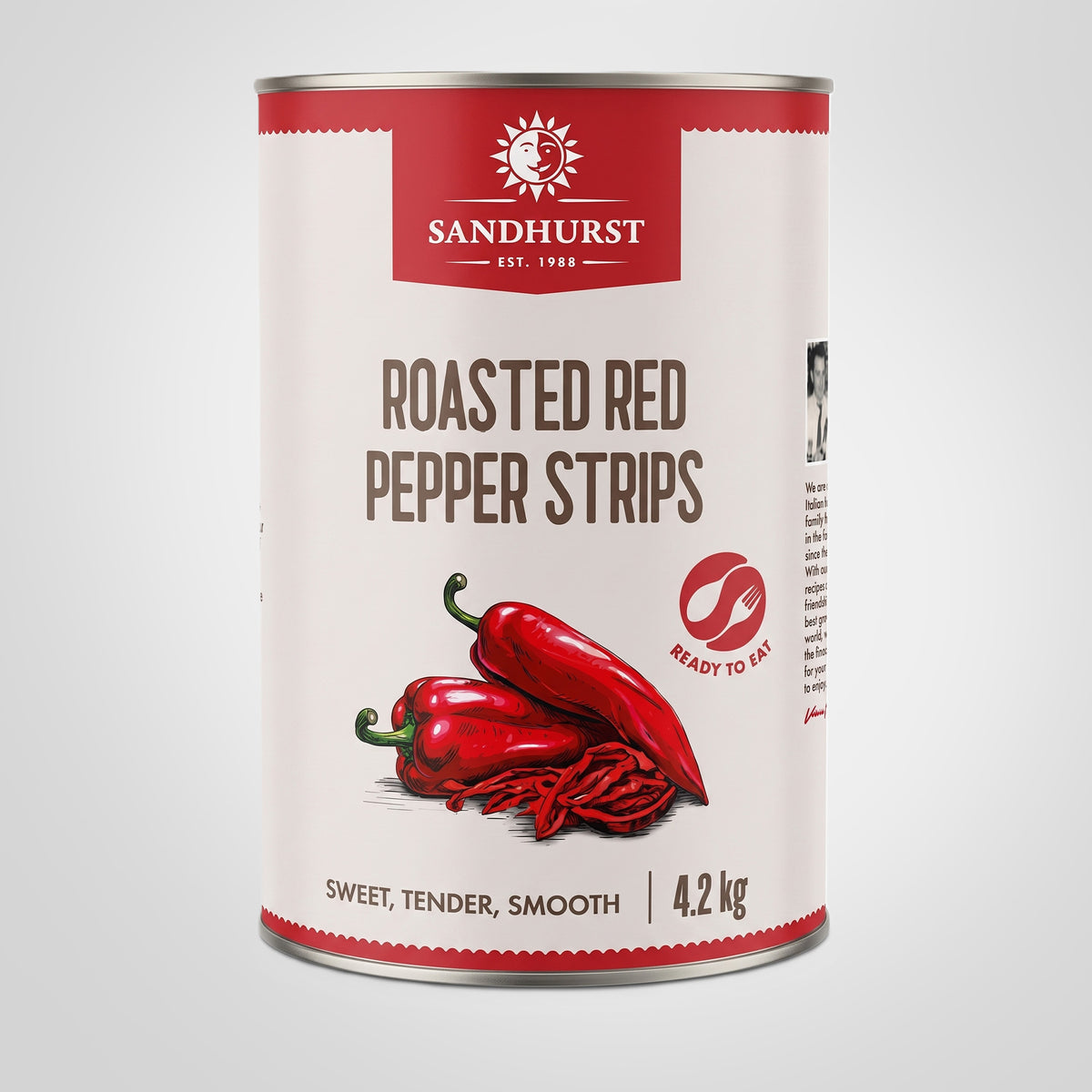Roasted Red Pepper Strips 4.2kg- Sandhurst