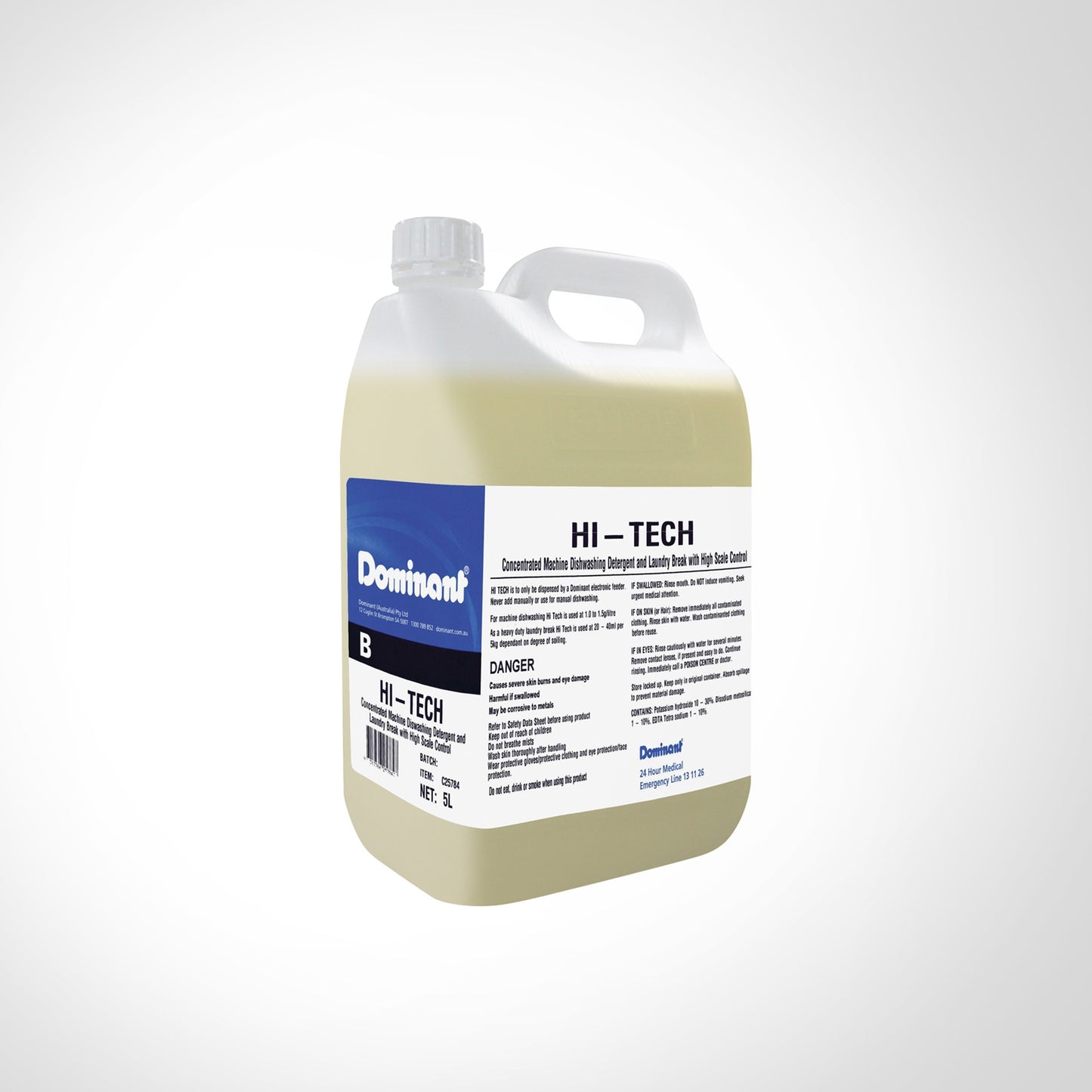 Dominant Hi-Tech Concentrated Machine Dishwashing Detergent & Laundry Break 5L