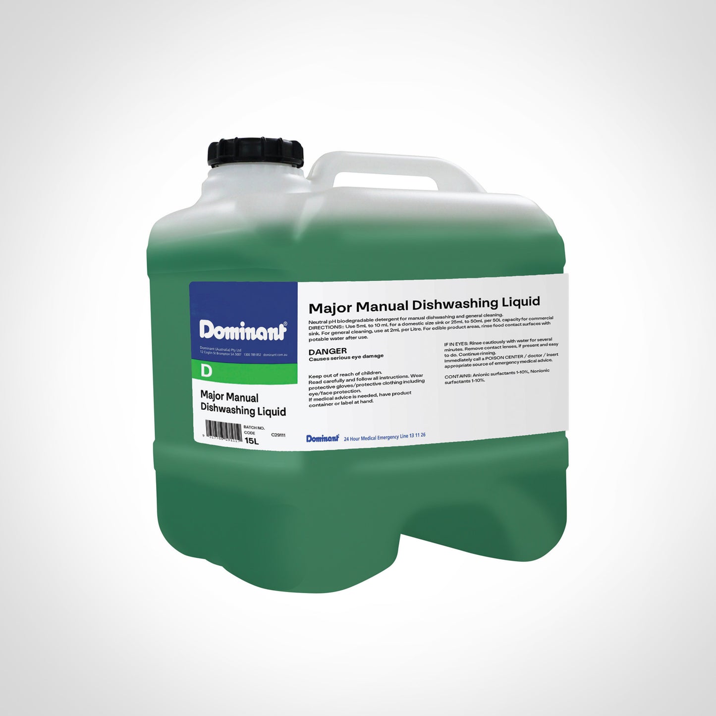 Dominant Major Manual Dishwashing Liquid 15L